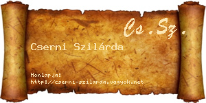 Cserni Szilárda névjegykártya